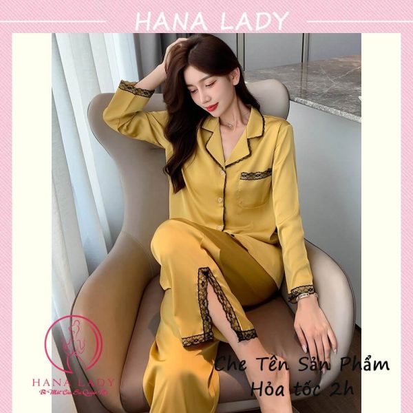 Pijama đồ ngủ lụa phối ren ống xẻ cao cấp PJ506 26 Pijama đồ ngủ lụa phối ren ống xẻ cao cấp PJ506 49