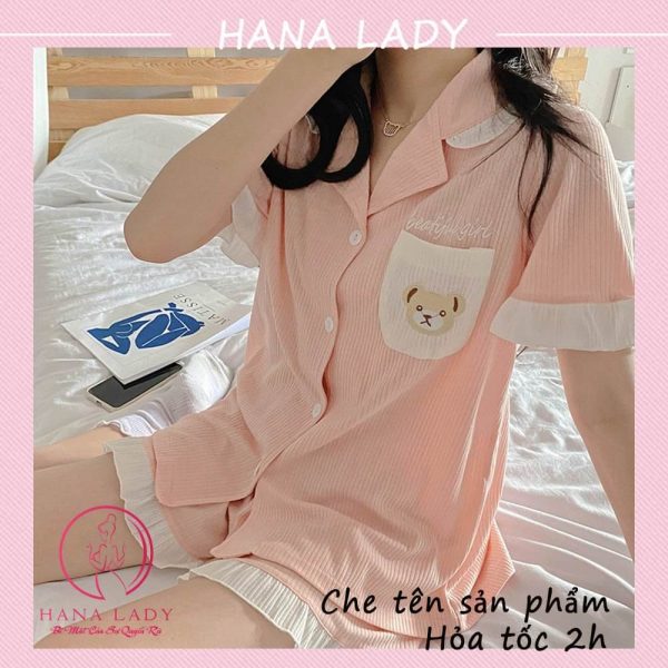 Bộ pijama mặc nhà họa tiết túi gấu đáng yêu PJ511 19