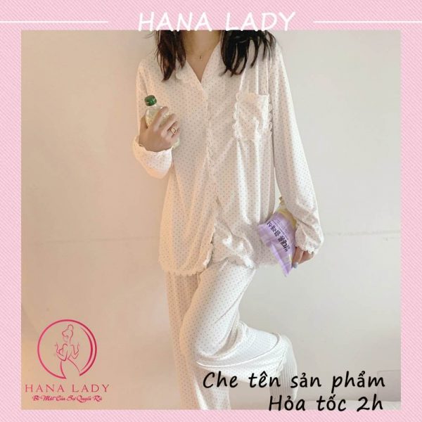 Pijama tay dài mặc nhà - Đồ ngủ nữ thun sữa cao cấp PJ512 15