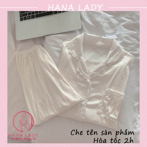 Pijama tay dài mặc nhà - Đồ ngủ nữ thun sữa cao cấp PJ512 16