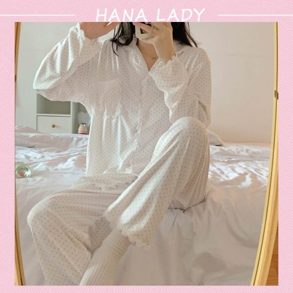 Pijama tay dài mặc nhà - Đồ ngủ nữ thun sữa cao cấp PJ512 18