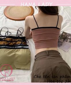 Croptop len tăm 2 dây viền kèm mút - Áo bra quây tập gym yoga tiện dụng BL036 5 Croptop len tăm 2 dây viền kèm mút - Áo bra quây tập gym yoga tiện dụng BL036 10
