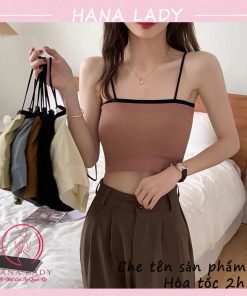 Croptop len tăm 2 dây viền kèm mút - Áo bra quây tập gym yoga tiện dụng BL036 3 Croptop len tăm 2 dây viền kèm mút - Áo bra quây tập gym yoga tiện dụng BL036 8