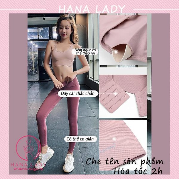 Bra tập gym yoga 3 nấc cài quyến rũ - Áo croptop kèm mút ngực sexy BL039 37