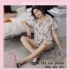 Pijama lụa tay cộc họa tiết LV cao cấp PJ515 1