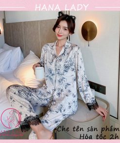 Pijama lụa tơ phối ren TDQD cao cấp PJ518 4 Pijama lụa tơ phối ren TDQD cao cấp PJ518 9