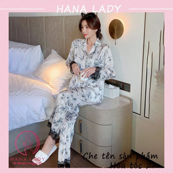Pijama lụa tơ phối ren TDQD cao cấp PJ518 14