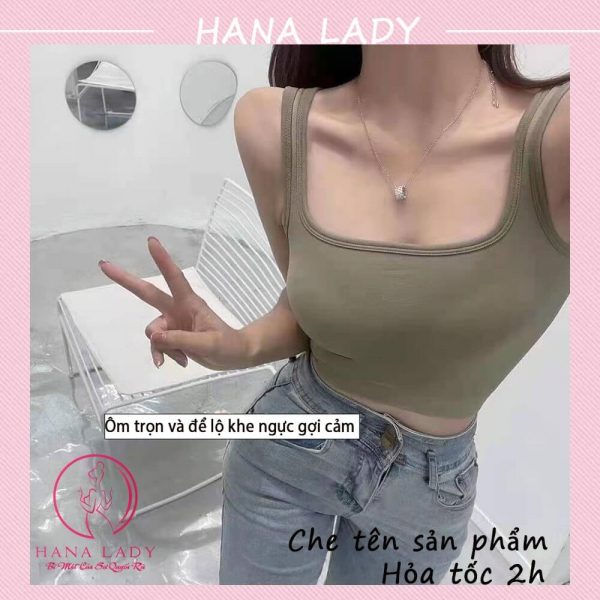 Áo ba lỗ cổ U gợi cảm - Croptop thun quyến rũ sexy BL035 21