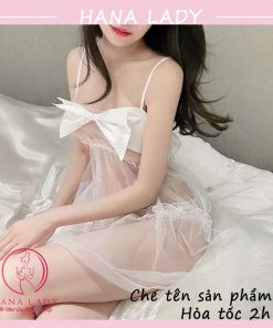 Váy ngủ sexy - Đầm ngủ xuyên thấu nơ tiểu thư gợi cảm kèm quần lọt khe ren sexy VN457 4 Váy ngủ sexy - Đầm ngủ xuyên thấu nơ tiểu thư gợi cảm kèm quần lọt khe ren sexy VN457 14