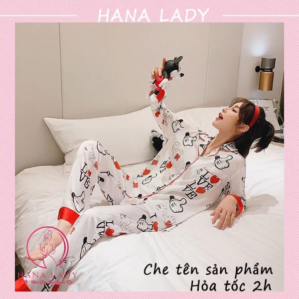 Pijama lụa cao cấp - Đồ ngủ dài tay mặc nhà chức năng viền đỏ mùa xuân PJ520 10 Pijama lụa cao cấp - Đồ ngủ dài tay mặc nhà chức năng viền đỏ mùa xuân PJ520 17