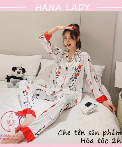 Pijama lụa cao cấp - Đồ ngủ dài tay mặc nhà chức năng viền đỏ mùa xuân PJ520 7 Pijama lụa cao cấp - Đồ ngủ dài tay mặc nhà chức năng viền đỏ mùa xuân PJ520 14