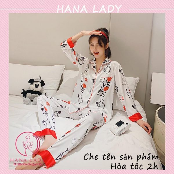 Pijama lụa cao cấp - Đồ ngủ dài tay mặc nhà chức năng viền đỏ mùa xuân PJ520 15 Pijama lụa cao cấp - Đồ ngủ dài tay mặc nhà chức năng viền đỏ mùa xuân PJ520 22