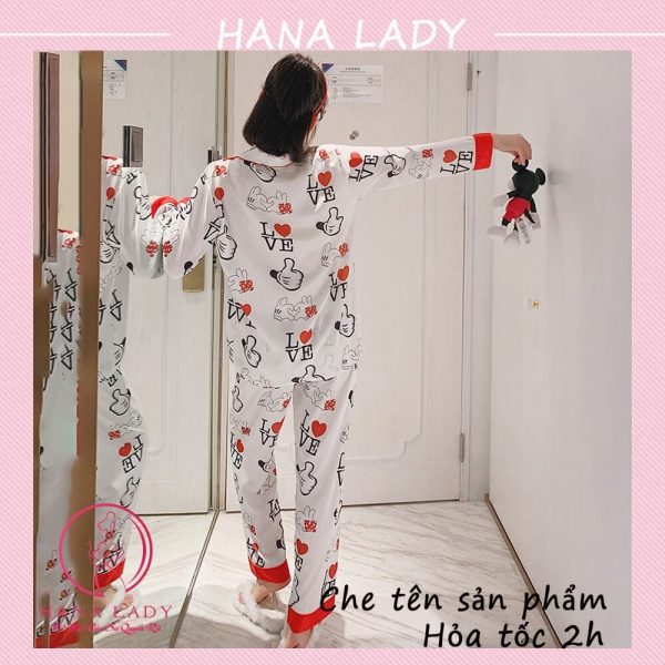 Pijama lụa cao cấp - Đồ ngủ dài tay mặc nhà chức năng viền đỏ mùa xuân PJ520 14 Pijama lụa cao cấp - Đồ ngủ dài tay mặc nhà chức năng viền đỏ mùa xuân PJ520 21