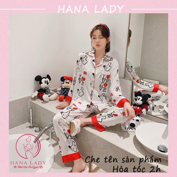 Pijama lụa cao cấp - Đồ ngủ dài tay mặc nhà chức năng viền đỏ mùa xuân PJ520 12 Pijama lụa cao cấp - Đồ ngủ dài tay mặc nhà chức năng viền đỏ mùa xuân PJ520 19