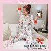 Pijama lụa cao cấp - Đồ ngủ dài tay mặc nhà chức năng viền đỏ mùa xuân PJ520 2 Pijama lụa cao cấp - Đồ ngủ dài tay mặc nhà chức năng viền đỏ mùa xuân PJ520 2