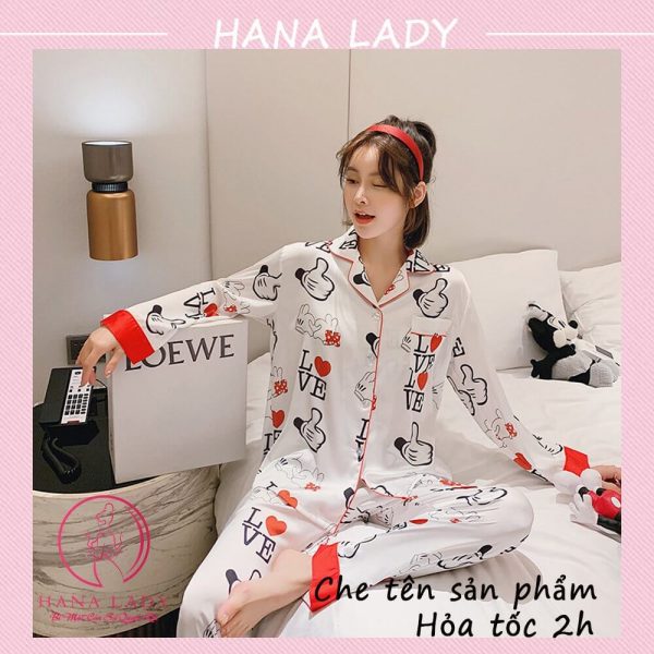 Pijama lụa cao cấp - Đồ ngủ dài tay mặc nhà chức năng viền đỏ mùa xuân PJ520 9 Pijama lụa cao cấp - Đồ ngủ dài tay mặc nhà chức năng viền đỏ mùa xuân PJ520 16