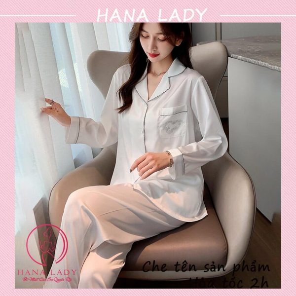 Pijama lụa viền kết cườm cao cấp, đồ ngủ mặc nhà tay dài mềm mại PJ522 23 Pijama lụa viền kết cườm cao cấp, đồ ngủ mặc nhà tay dài mềm mại PJ522 34