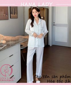 Pijama lụa viền kết cườm cao cấp, đồ ngủ mặc nhà tay dài mềm mại PJ522 9 Pijama lụa viền kết cườm cao cấp, đồ ngủ mặc nhà tay dài mềm mại PJ522 20