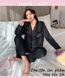 Pijama lụa viền kết cườm cao cấp, đồ ngủ mặc nhà tay dài mềm mại PJ522 6 Pijama lụa viền kết cườm cao cấp, đồ ngủ mặc nhà tay dài mềm mại PJ522 17