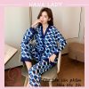Đồ mặc nhà pijama lụa nhám họa tiết G tay dài cao cấp PJ524BL 2 Đồ mặc nhà pijama lụa nhám họa tiết G tay dài cao cấp PJ524BL 2