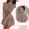 Váy ngủ voan lụa sexy kèm quần lọt khe VN448 1 Váy ngủ voan lụa sexy kèm quần lọt khe VN448 1