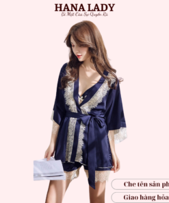 Bộ ngủ ren hai dây kèm áo choàng lụa cao cấp sang chảnh VN464 5 Bộ ngủ ren hai dây kèm áo choàng lụa cao cấp sang chảnh VN464 14