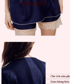 Bộ ngủ ren hai dây kèm áo choàng lụa cao cấp sang chảnh VN464 8 Bộ ngủ ren hai dây kèm áo choàng lụa cao cấp sang chảnh VN464 17