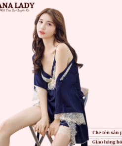 Bộ ngủ ren hai dây kèm áo choàng lụa cao cấp sang chảnh VN464 9 Bộ ngủ ren hai dây kèm áo choàng lụa cao cấp sang chảnh VN464 18