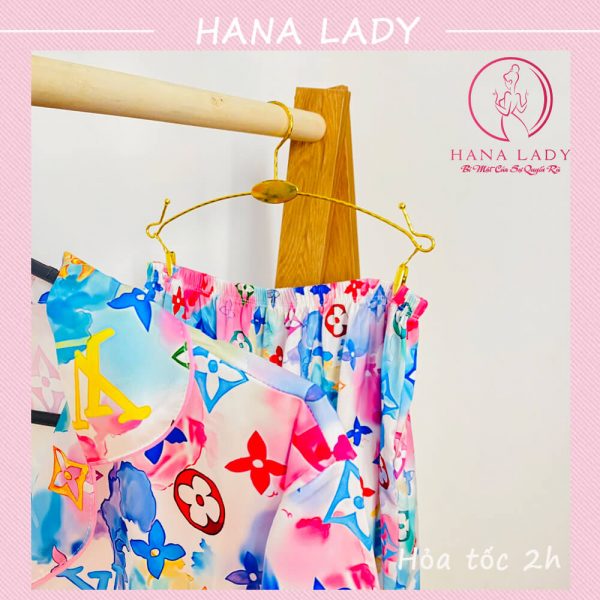 Pijama lụa tay ngắn họa tiết XV hoa size XL PJ525 14 Pijama lụa tay ngắn họa tiết XV hoa size XL PJ525 21