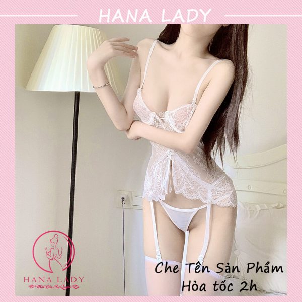 Đồ ngủ Bodysuit ren xuyên thấu gợi cảm, bộ mặc nhà siêu khiêu gợi quyến rũ VN462 40