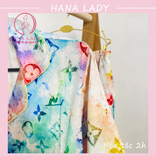 Đồ ngủ pijama lụa bigsize mặc nhà ombre size XL PJ526 22