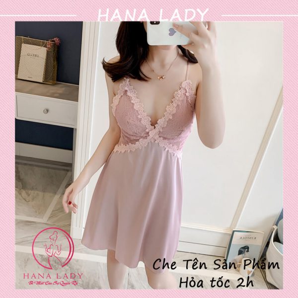 Váy ngủ ren, đầm mặc nhà có họa tiết cao cấp sang trọng thoải mái VN453 10