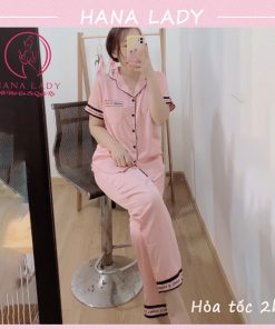 Đồ ngủ pijama lụa trơn phối viền TNQD PJ529 11