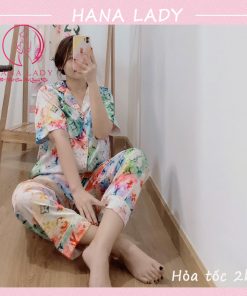Đồ ngủ pijama lụa bigsize mặc nhà ombre size XL PJ526 15
