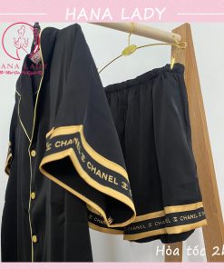 Pijama lụa trơn viền TNQN cao cấp PJ527 9