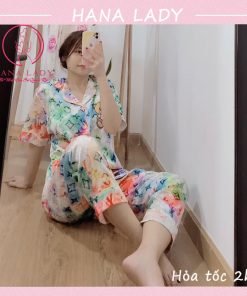 Đồ ngủ pijama lụa bigsize mặc nhà ombre size XL PJ526 14