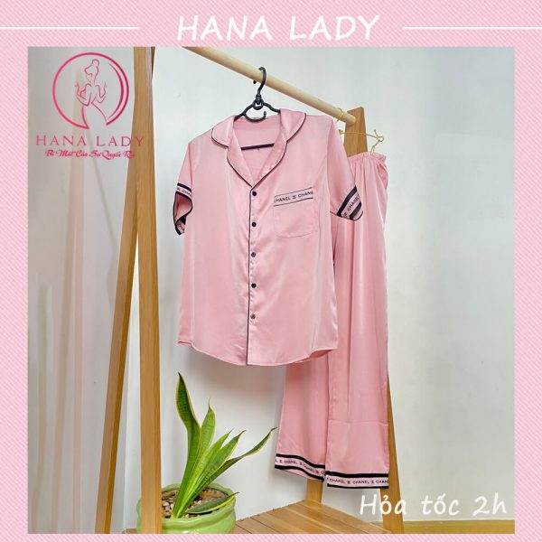 Đồ ngủ pijama lụa trơn phối viền TNQD PJ529 7 Đồ ngủ pijama lụa trơn phối viền TNQD PJ529 12