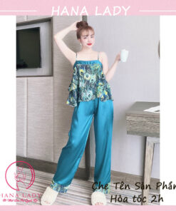 Bộ ngủ 2 dây - Đồ mặc nhà nữ họa tiết trẻ trung quyến rũ VN477 27