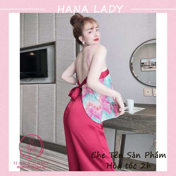 Bộ ngủ 2 dây - Đồ mặc nhà nữ họa tiết trẻ trung quyến rũ VN477 40