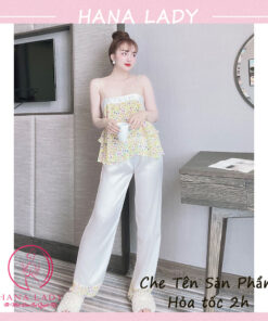 Bộ ngủ 2 dây - Đồ mặc nhà nữ họa tiết trẻ trung quyến rũ VN477 20