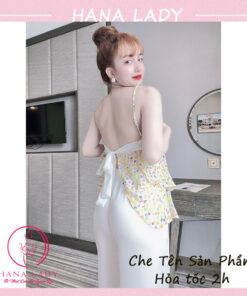 Bộ ngủ 2 dây - Đồ mặc nhà nữ họa tiết trẻ trung quyến rũ VN477 19