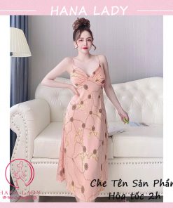 Váy ngủ lụa cao cấp dáng dài loang màu xanh VN470 3 Váy ngủ lụa cao cấp dáng dài loang màu xanh VN470 7