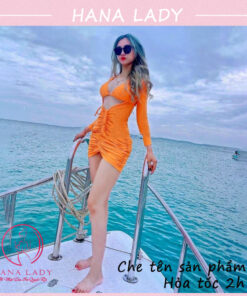 Bikini đi biển 3 mảnh kèm áo choàng body sexy gợi cảm BN129 13