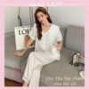 Đồ ngủ pijama lụa cổ ren cao cấp PJ542 2