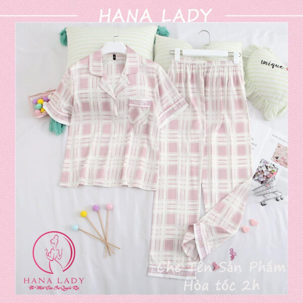 Đồ ngủ pijama lụa tay ngắn cao cấp PJ541 23