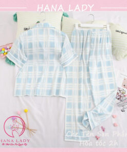 Đồ ngủ pijama lụa tay ngắn cao cấp PJ541 5 Đồ ngủ pijama lụa tay ngắn cao cấp PJ541 13
