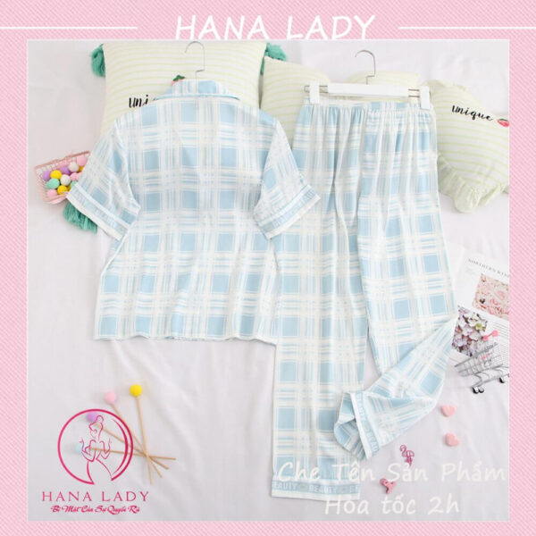 Đồ ngủ pijama lụa tay ngắn cao cấp PJ541 21