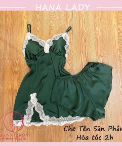 Váy ngủ lụa phối ren xẻ tà kèm quần quyến rũ VN475 4 Váy ngủ lụa phối ren xẻ tà kèm quần quyến rũ VN475 13