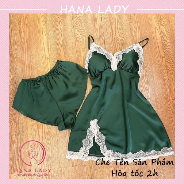 Váy ngủ lụa phối ren xẻ tà kèm quần quyến rũ VN475 19 Váy ngủ lụa phối ren xẻ tà kèm quần quyến rũ VN475 28