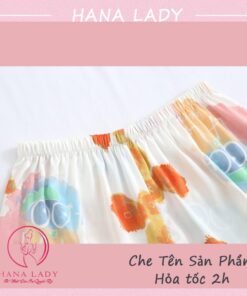 Đồ ngủ pijama lụa hoa ombre cao cấp PJ543 19